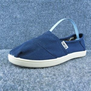 TOMS Boys Flats Shoes Athletic Blue Fabric Slip On Size Y‎ 3 Medium